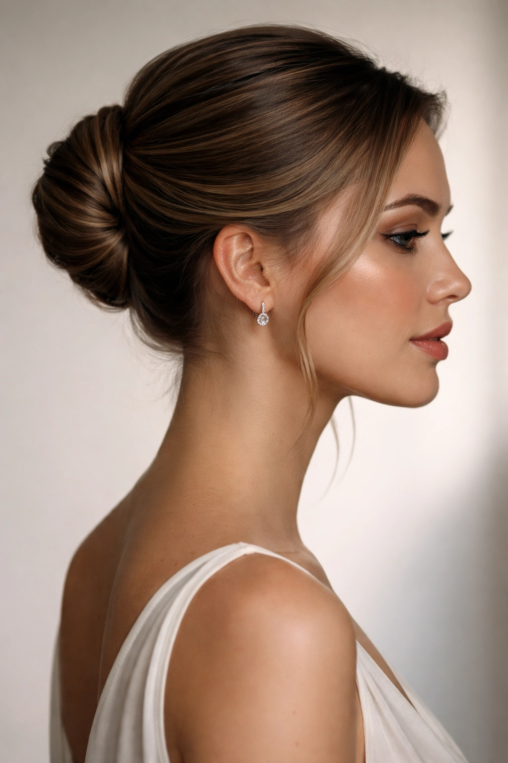 15 Polished Hairstyles That Look Put Together 15 Portrait featuring a refined updo with a clean, elegant silhouette