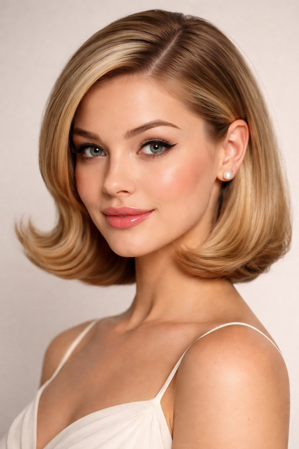 Retro bob with flipped ends hairstyle
