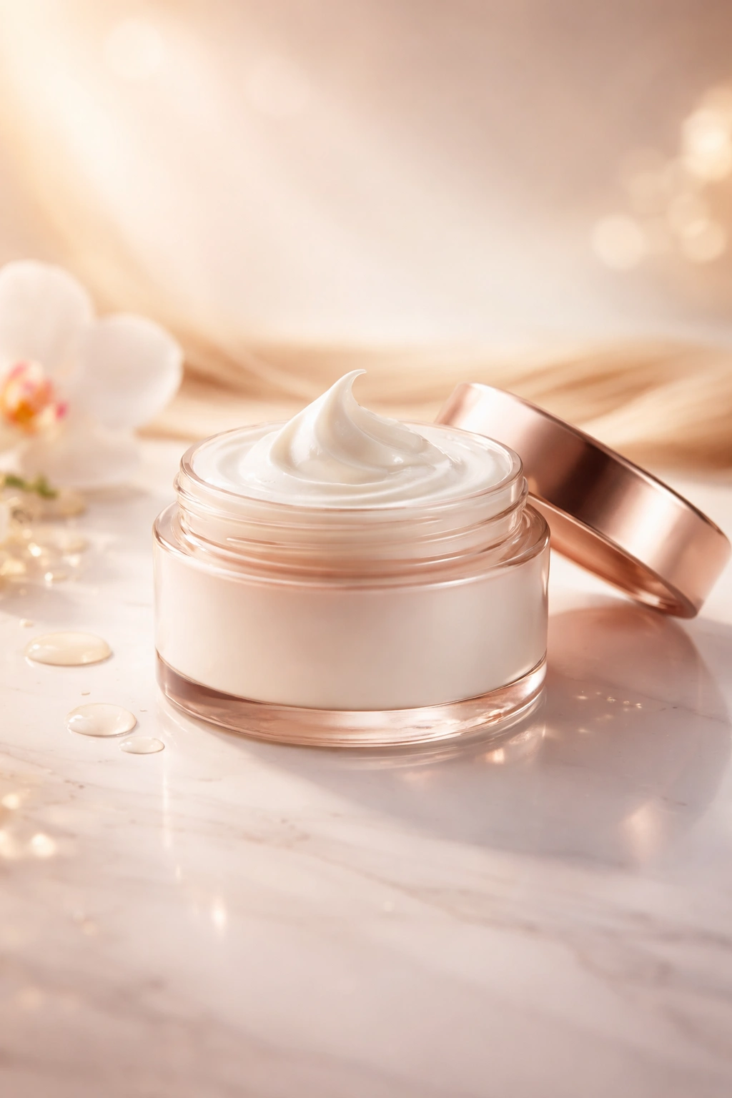 Close-up of a single hair mask jar with warm lighting to imply choosing the right formula