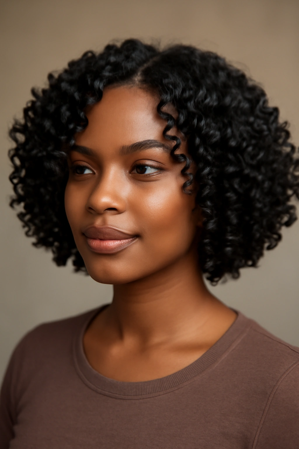 12 Short Curly Haircuts for Black Women to Copy Now 6 Bouncy chin-length ringlet bob on a Black woman.
