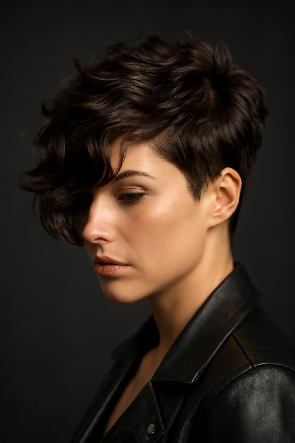 12 Wavy Pixie Styles Perfect for Wash and Go 9 Rocker chic wavy pixie with long front swept over eye and textured top