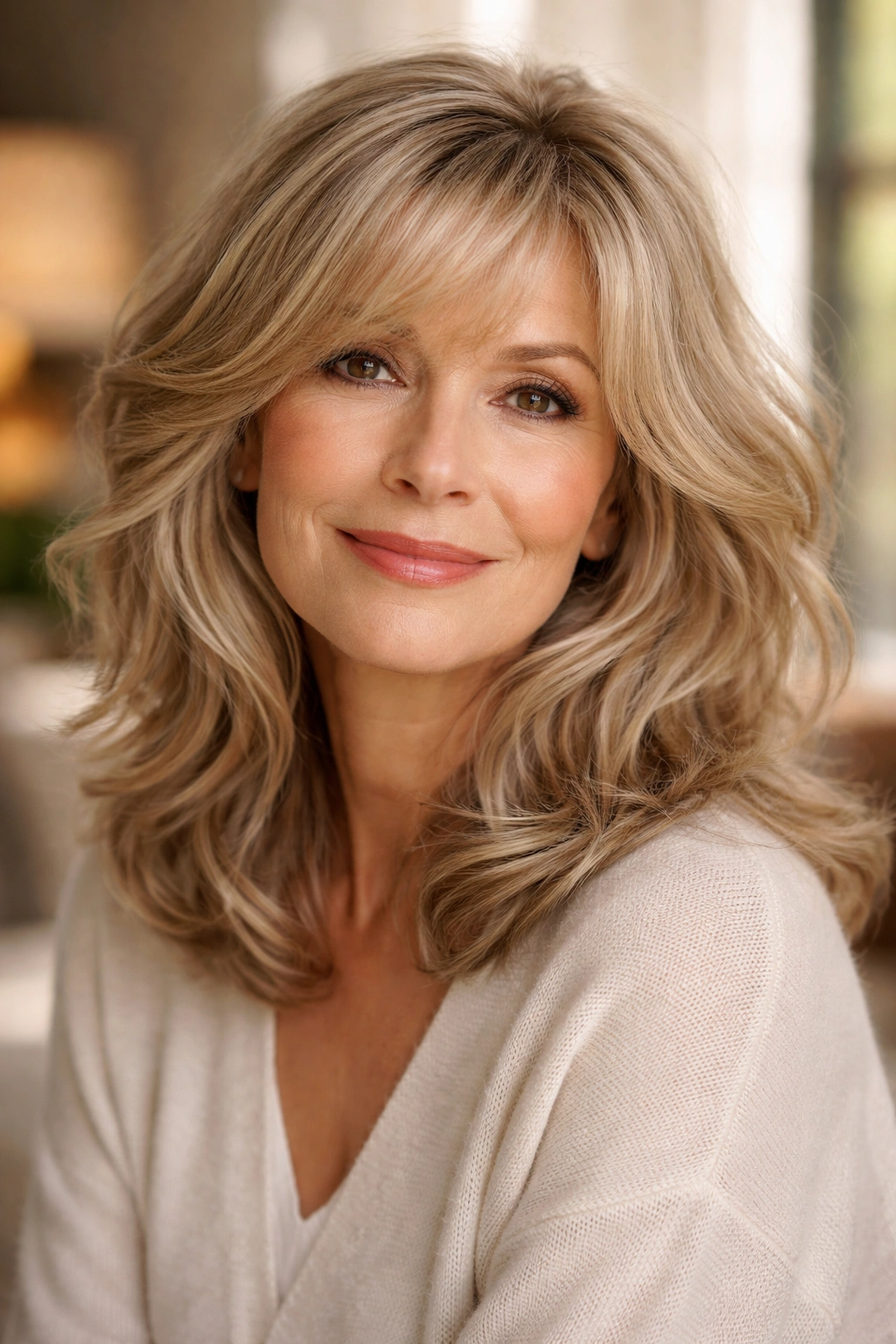 Mature woman with soft waves and romantic shag