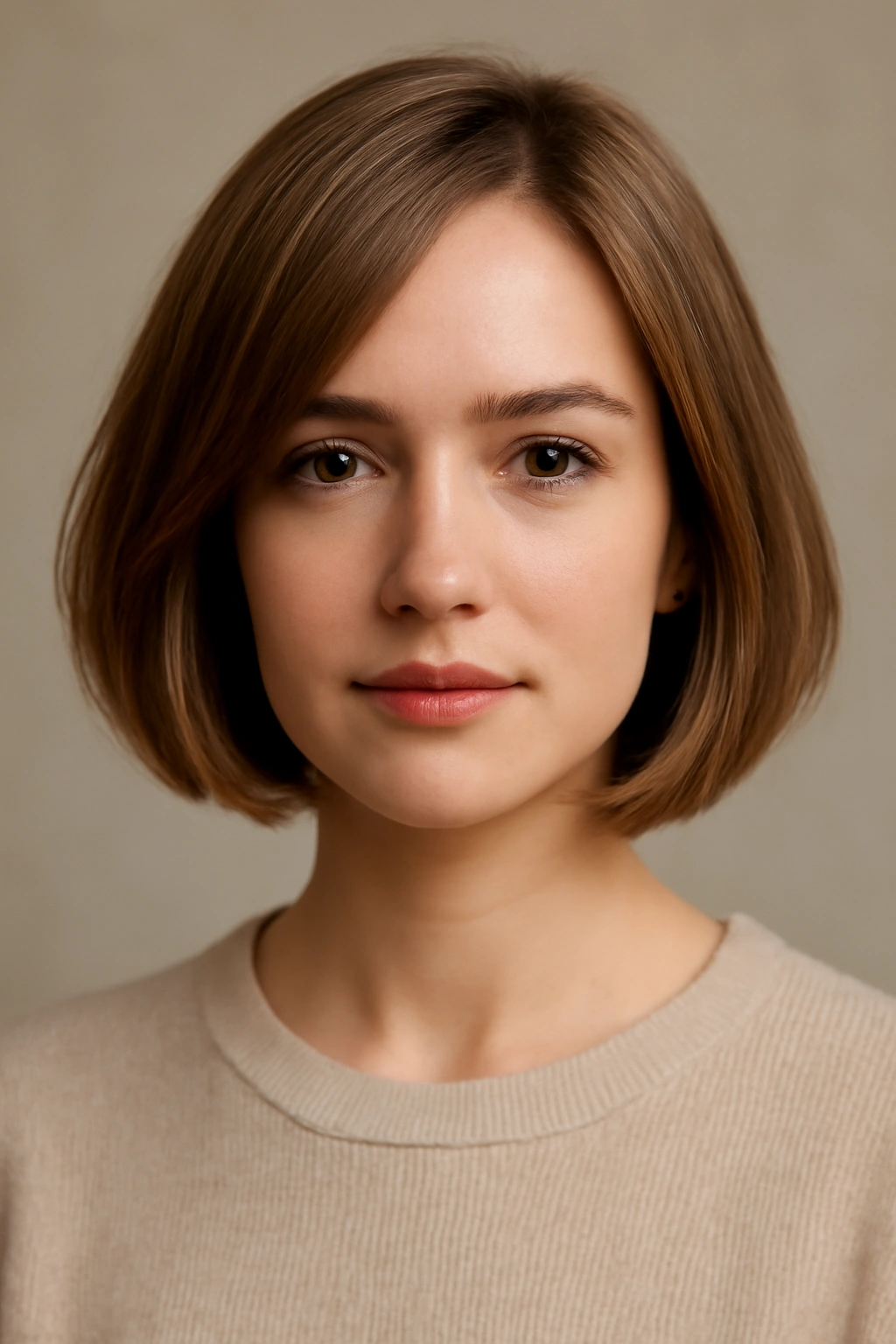 25 Medium Haircuts You’ll Want to Try Immediately 9 Rounded bob with subtle face-framing layers at chin-to-shoulder length