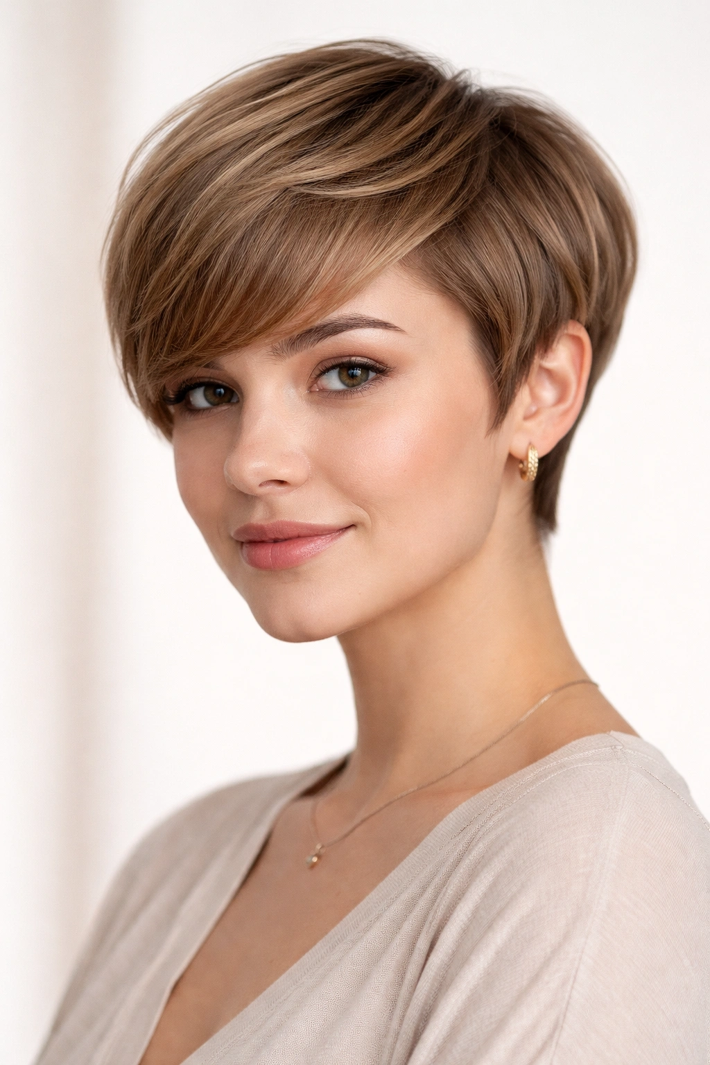 Close-up portrait of a The Rounded Pixie With Curved Sides featuring curved lines and a rounded back