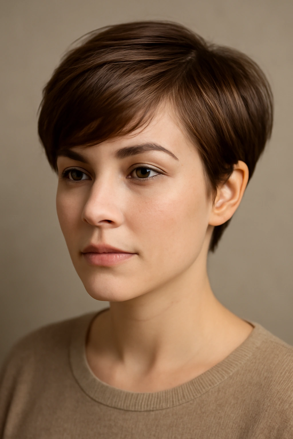 25 Short Hairstyles That Will Instantly Upgrade Your Look 17 Rounded pixie cut with side-swept styling and soft silhouette