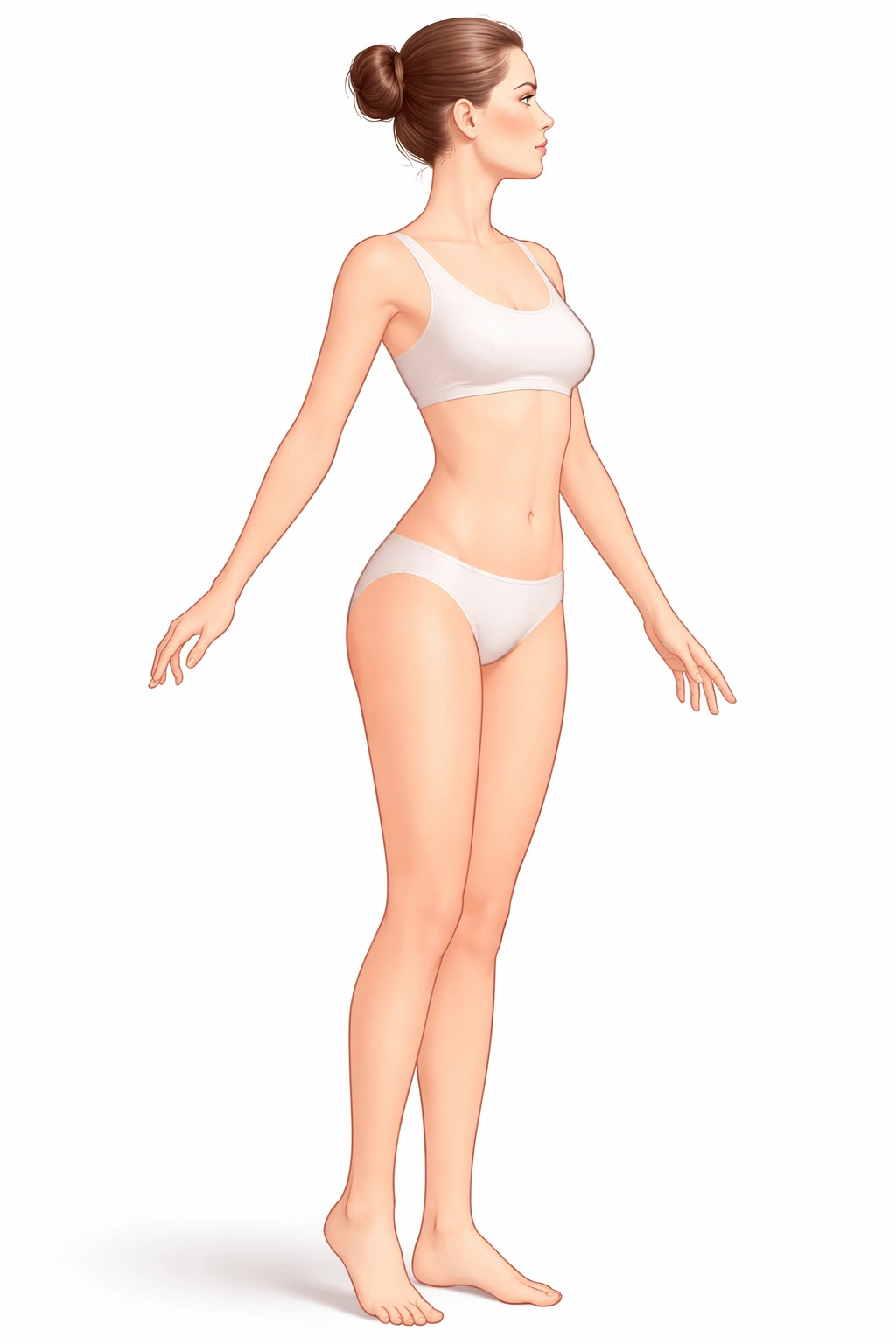 Human silhouette indicating safe zones for hair removal cream application