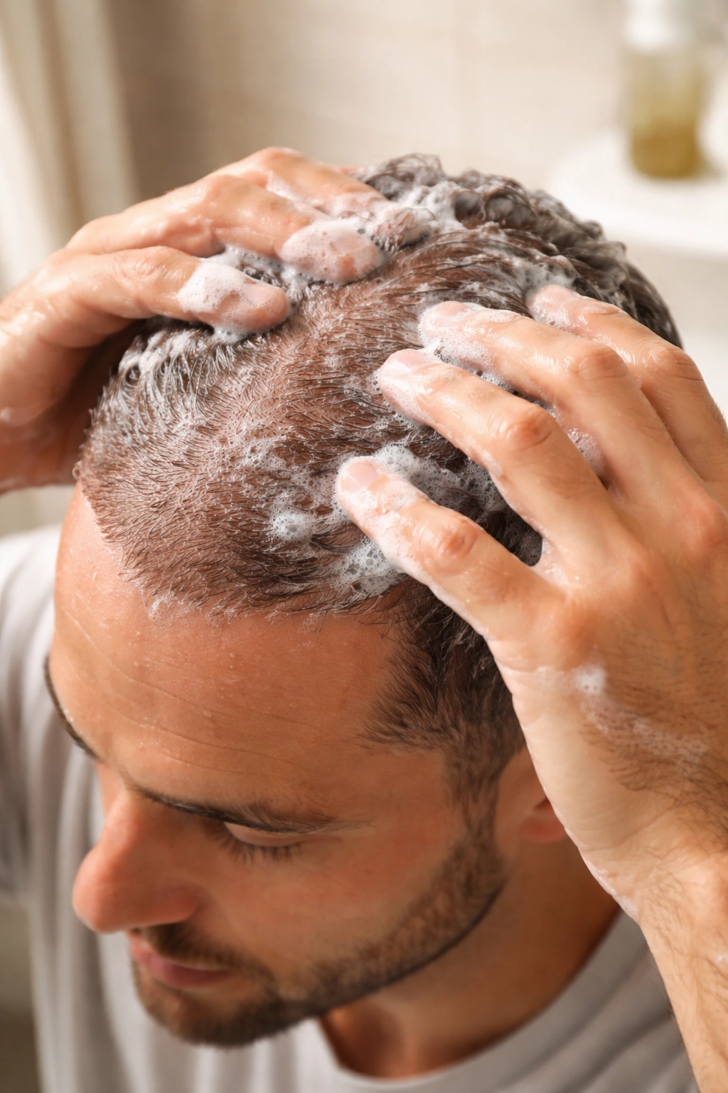 Gentle scalp washing to support recovery after hair transplant