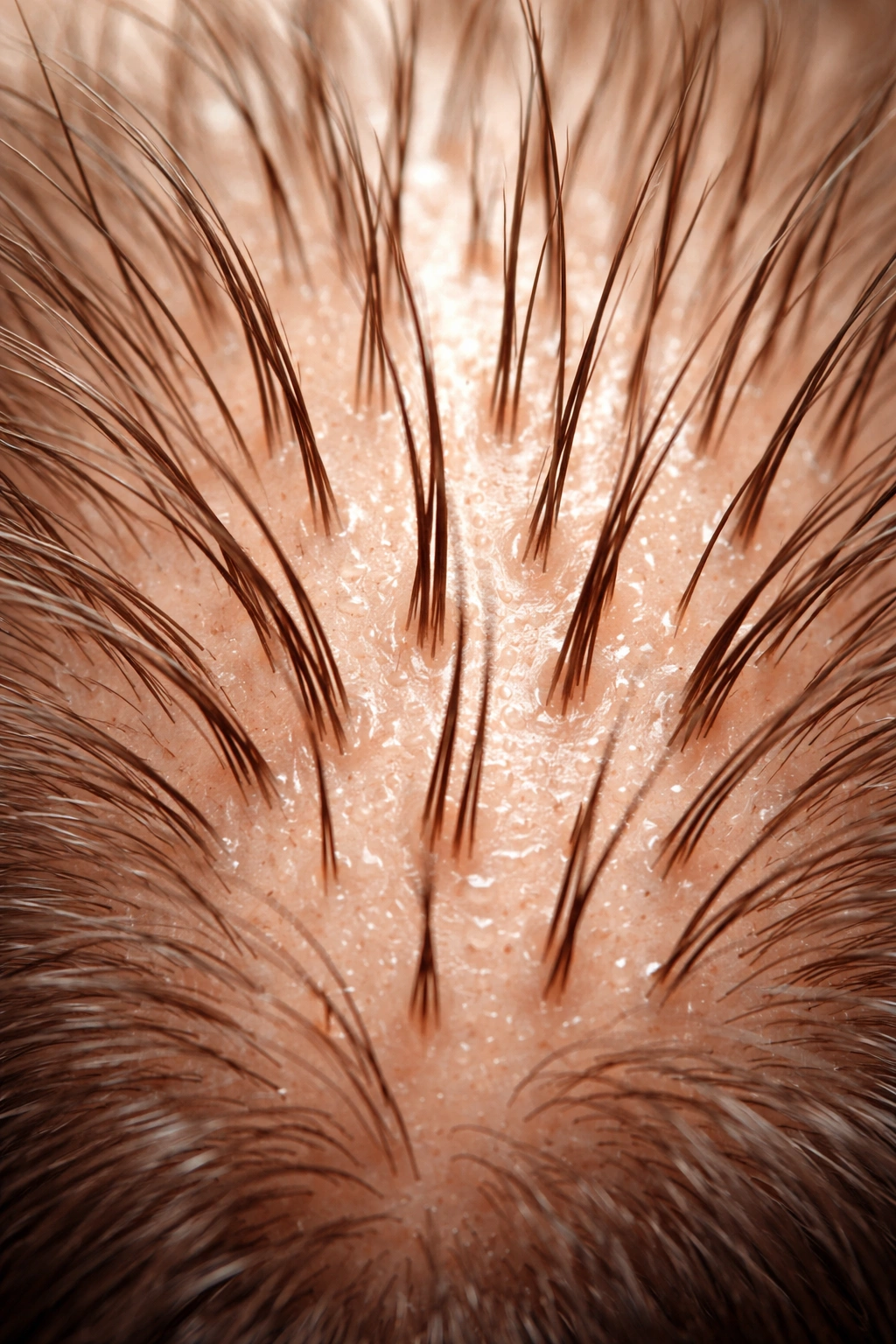 Healthy scalp with clean skin and even hair growth