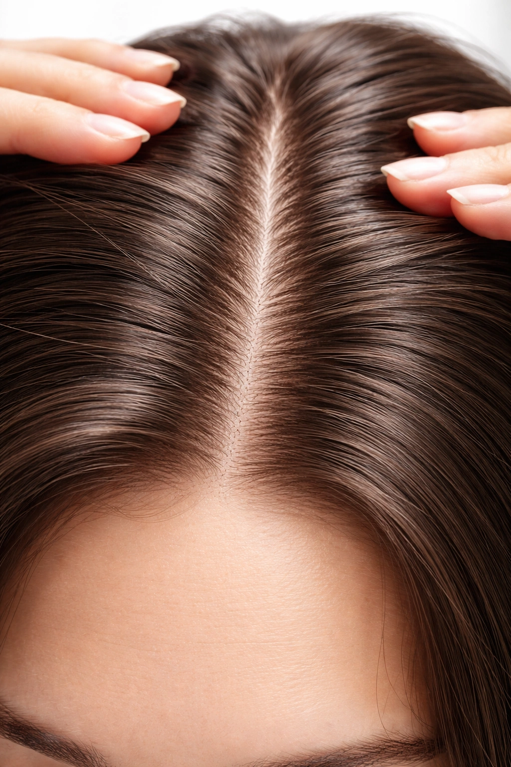 Healthy looking scalp with smooth skin, indicating relief from itch
