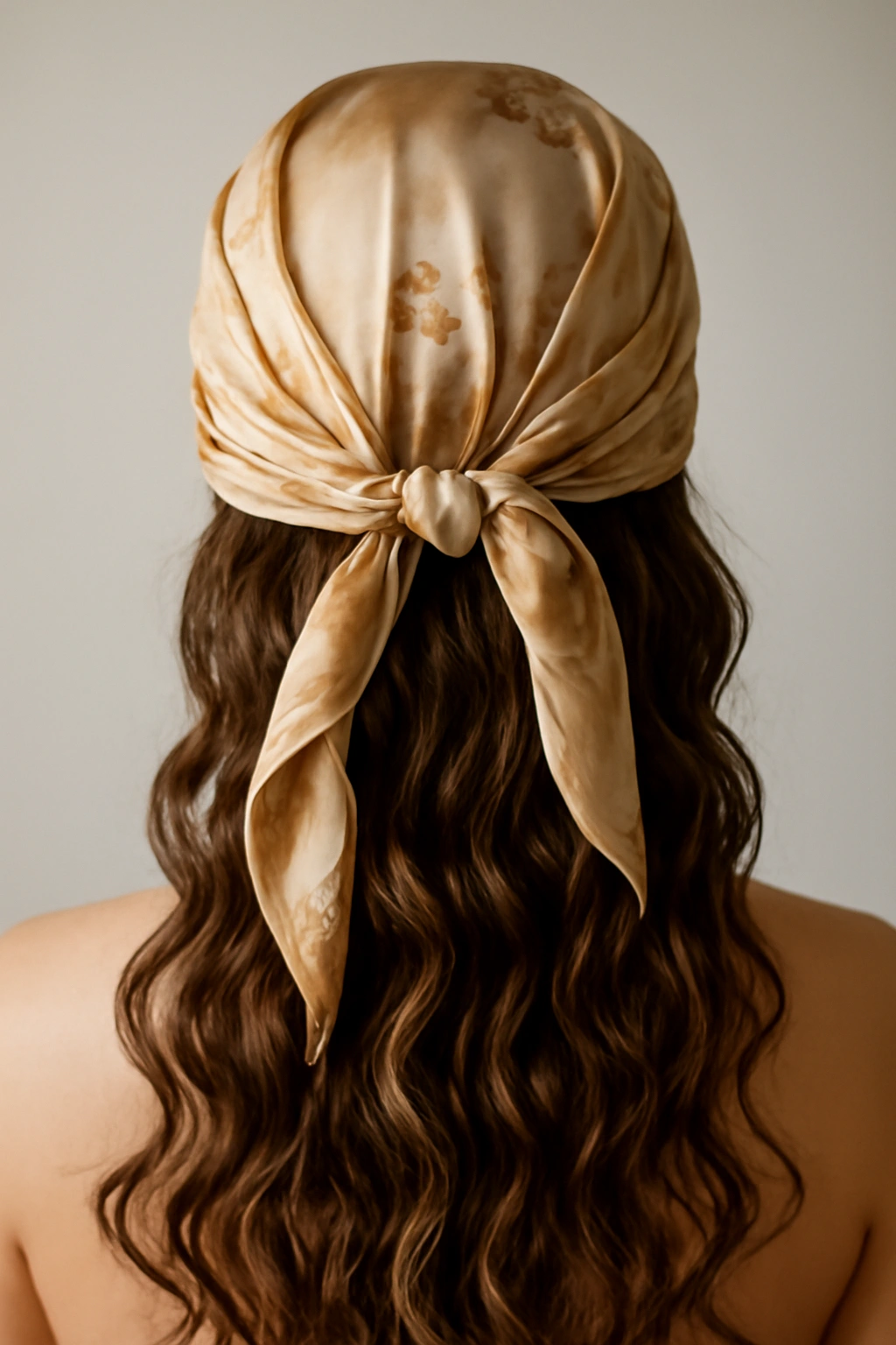 15 Heatless Wavy Hairstyles Anyone Can Pull Off 11 Head wrapped in silk scarf creating defined waves
