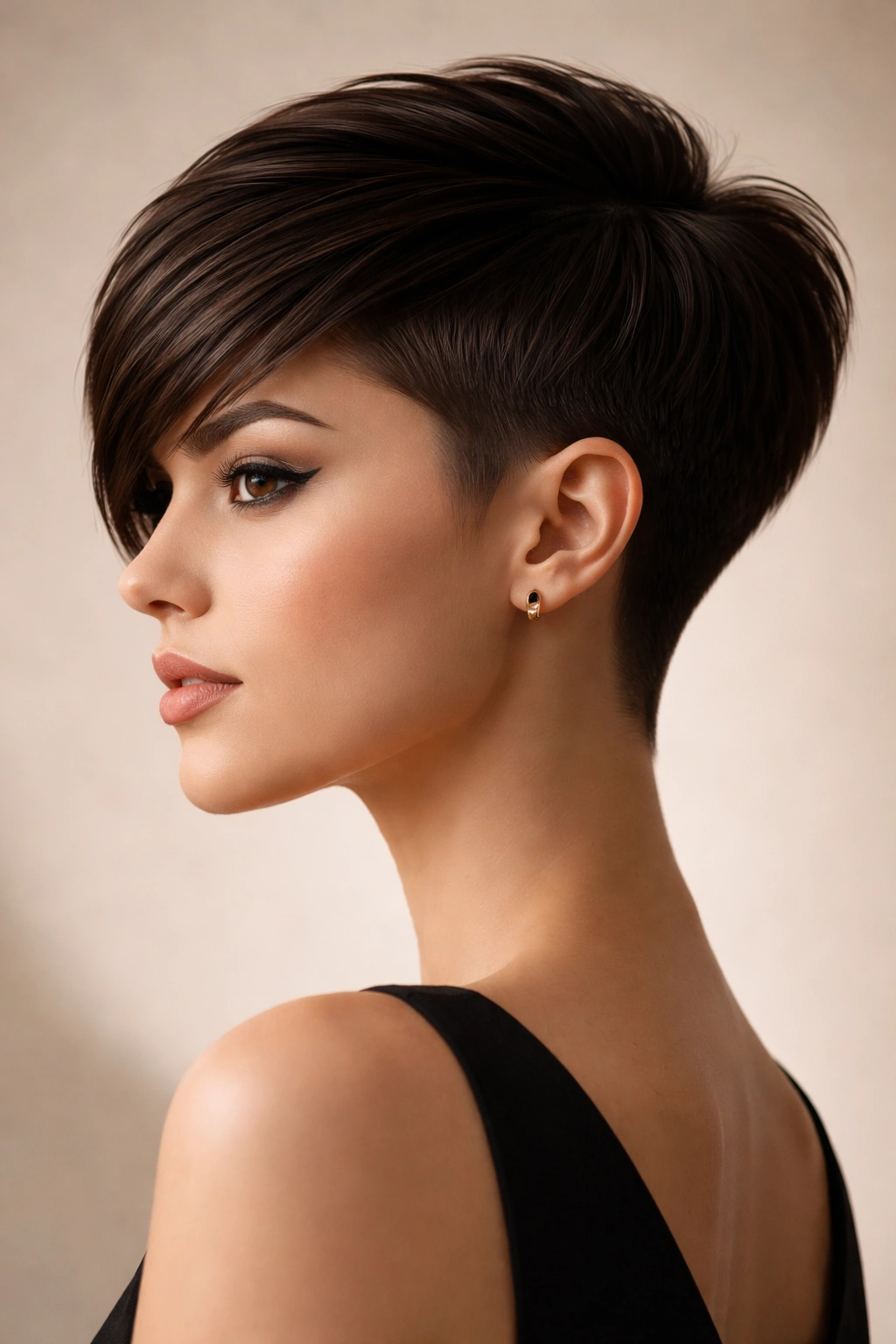 12 Pixie Cuts That Look Great On Rounder Faces 11 Geometric pixie with precise lines and angular silhouette