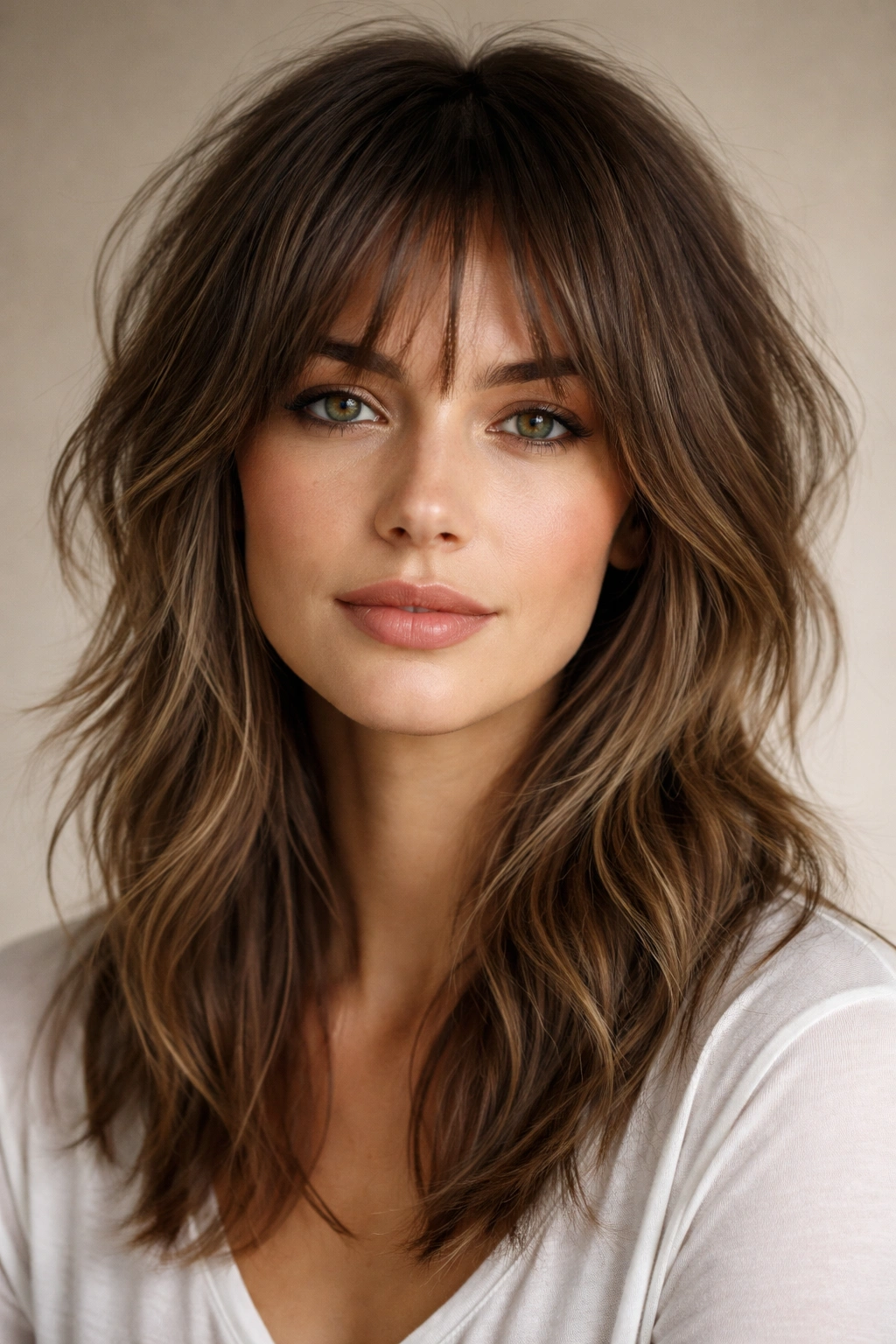 15 Low Maintenance Haircuts For Packed Schedules 2 Portrait of a person with a modern shag cut highlighting layered texture and volume
