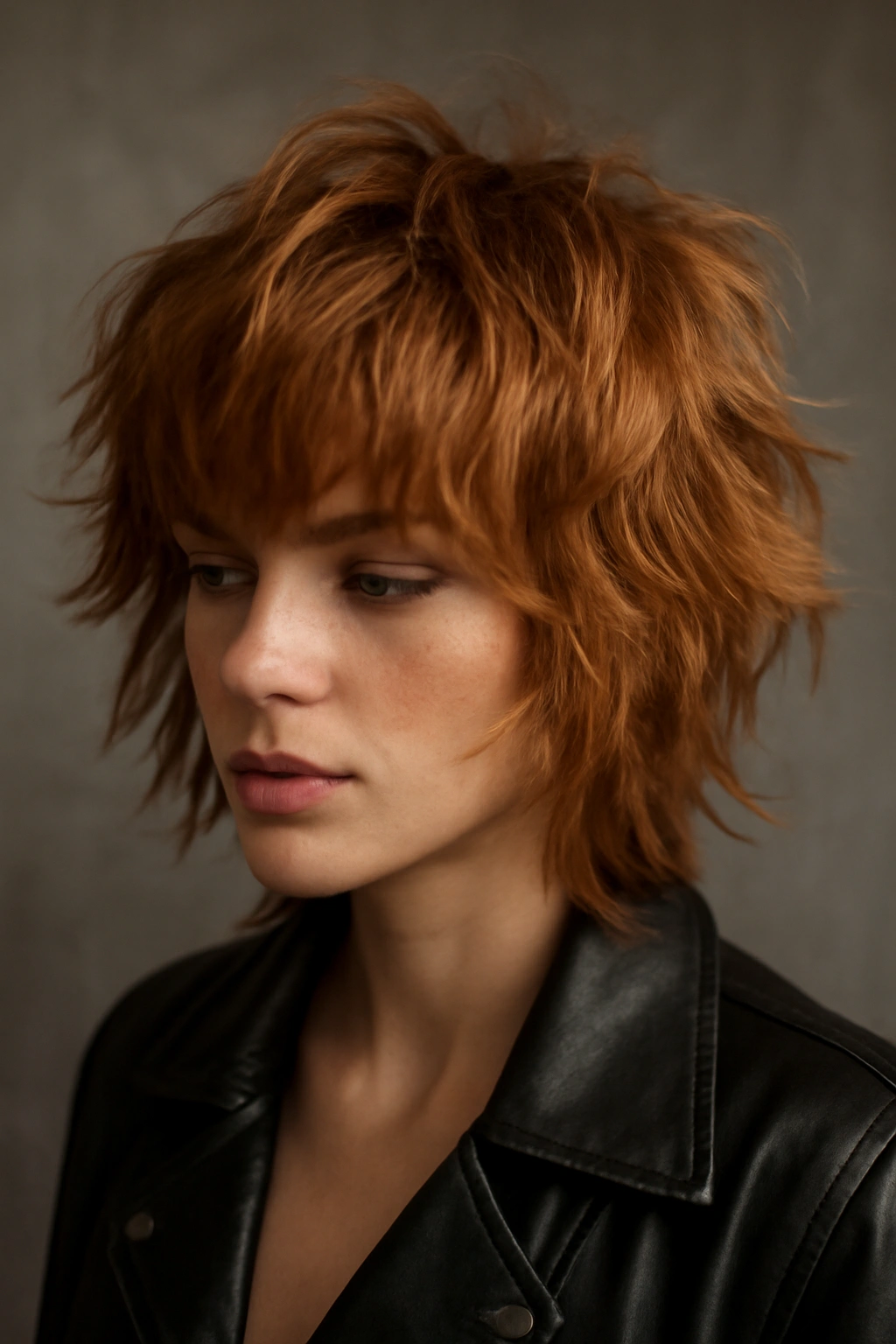 12 Short Strawberry Blonde Haircuts Women Are Loving 3 Tousled shag haircut with rocker edge in strawberry blonde