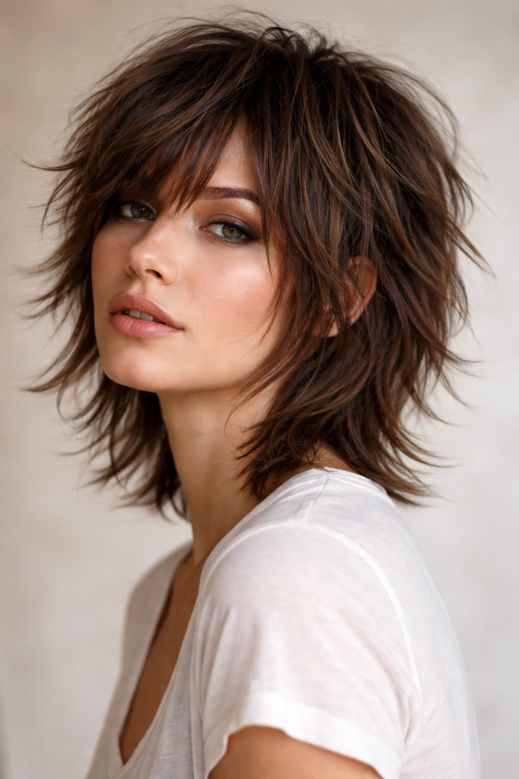 Going Super Short 15 Bold Haircuts To Consider 4 Portrait of The Shag showing textured layers and movement.