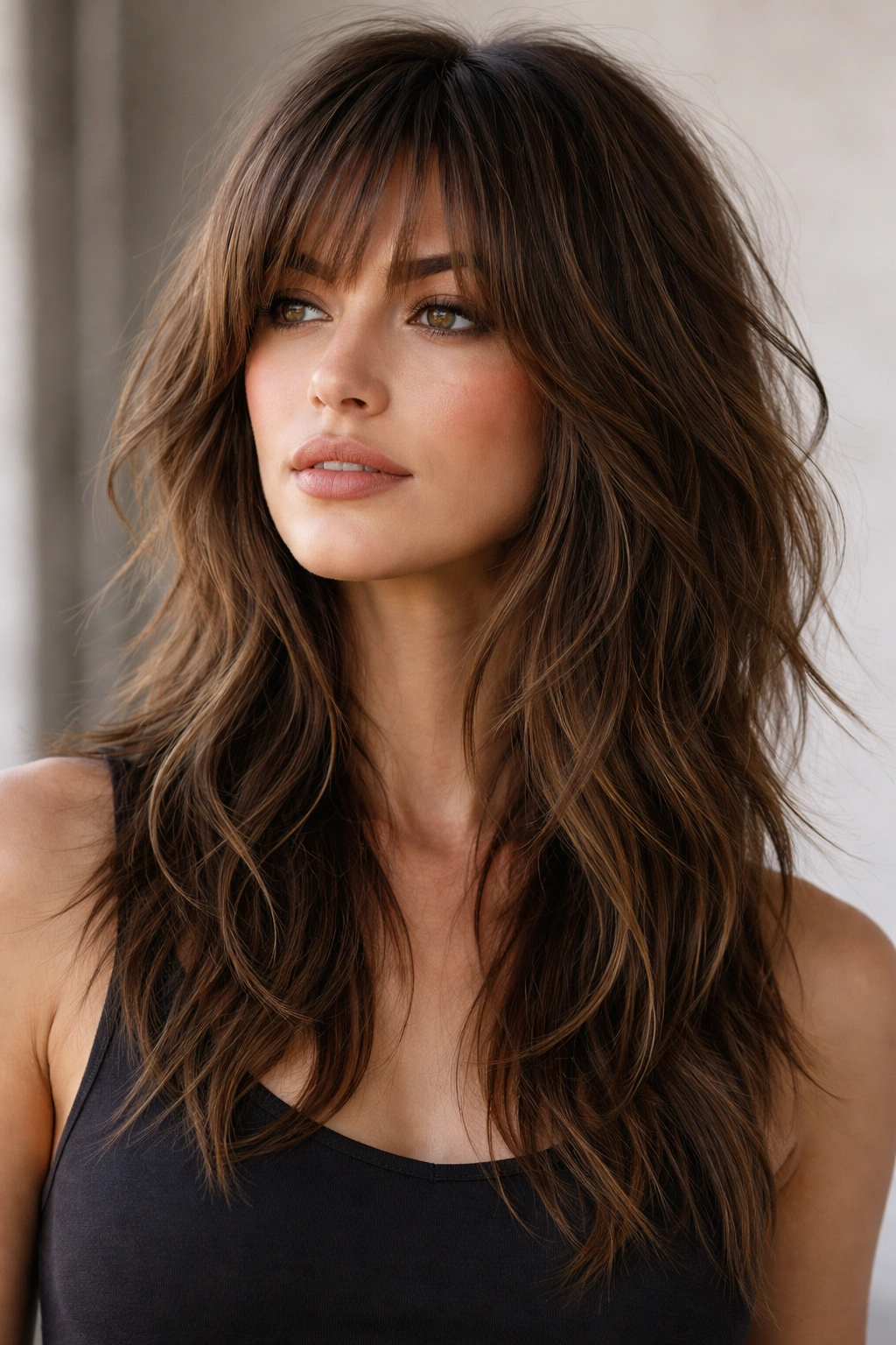 15 Medium Shaggy Hairstyles With Tons Of Texture 4 Shoulder-length choppy shag with long textured layers and distinct ends