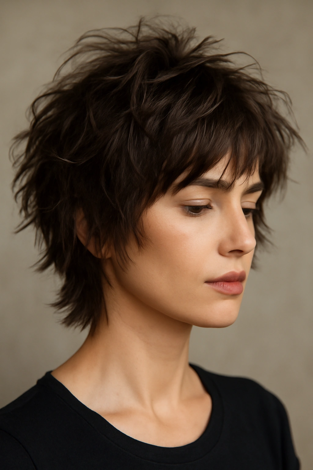 12 Party-Ready Hairstyles That Shine on Short Hair 3 Tousled shag with layered texture and natural volume