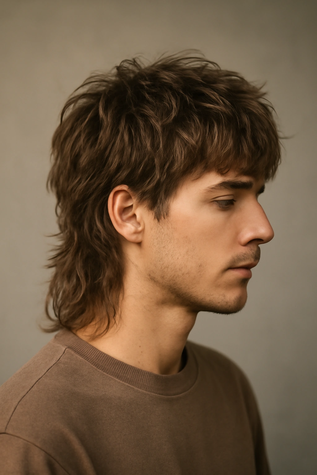 20 Shaggy Styles That Make Your Hair Look Effortlessly Good 8 Portrait of a shaggy mullet with a voluminous top and longer back