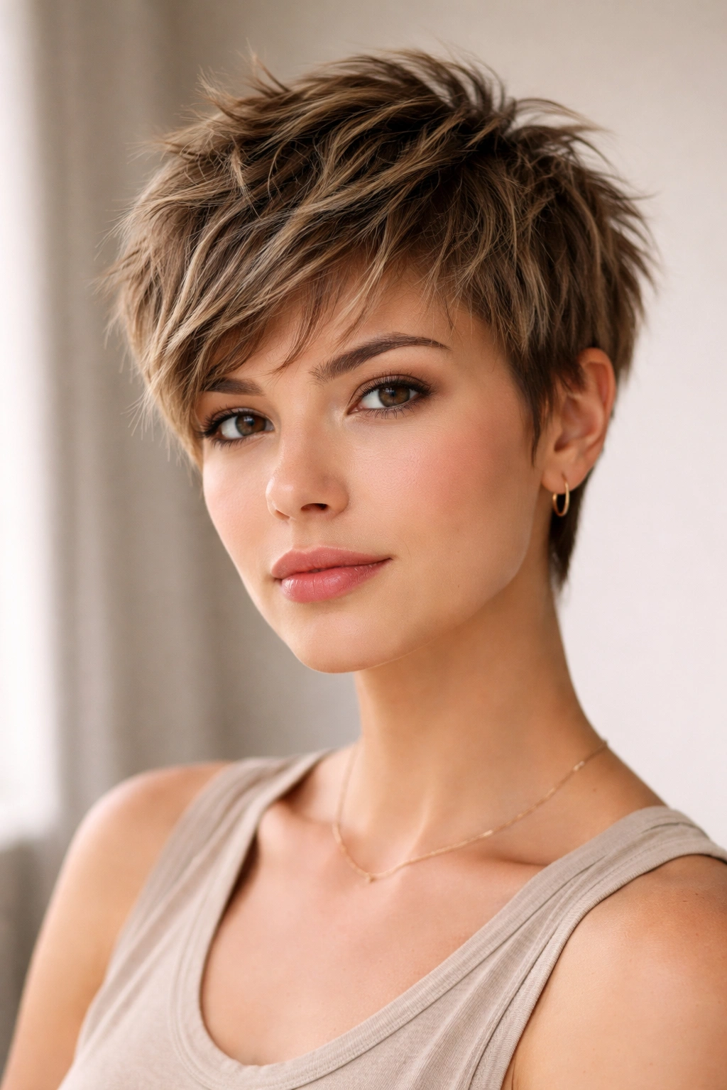 12 Short To Medium Layered Cuts To Ask For 11 Short shaggy pixie blend with textured top and subtle side-length variation