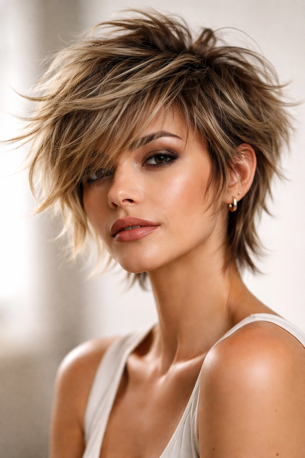 10 Edgy Pixie Haircuts For The Confident Woman 5 Shaggy pixie hairstyle with multiple layers and tousled texture