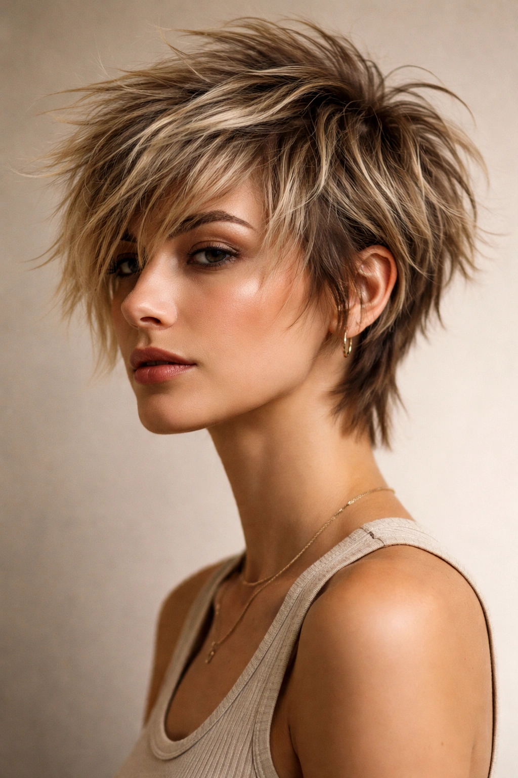 12 Long Pixie Hairstyles From Sleek To Textured 7 Shaggy long pixie hairstyle with choppy textured layers and movement