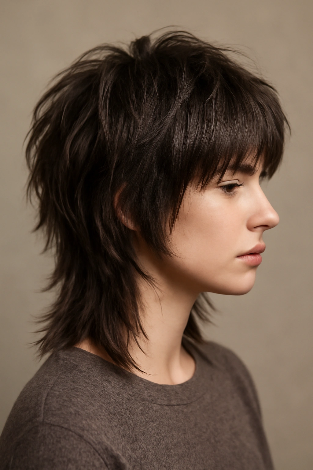 15 Korean Hairstyles Women Are Copying Right Now 3 Shaggy layered wolf cut with crown-height layers and longer back pieces.