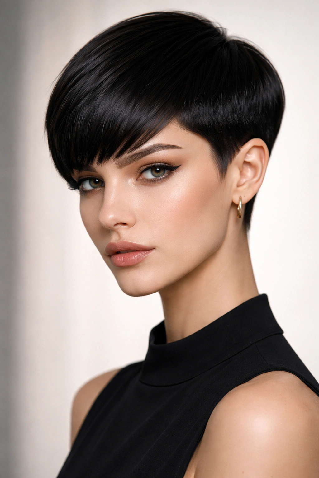 Sharp geometric pixie with precise edges