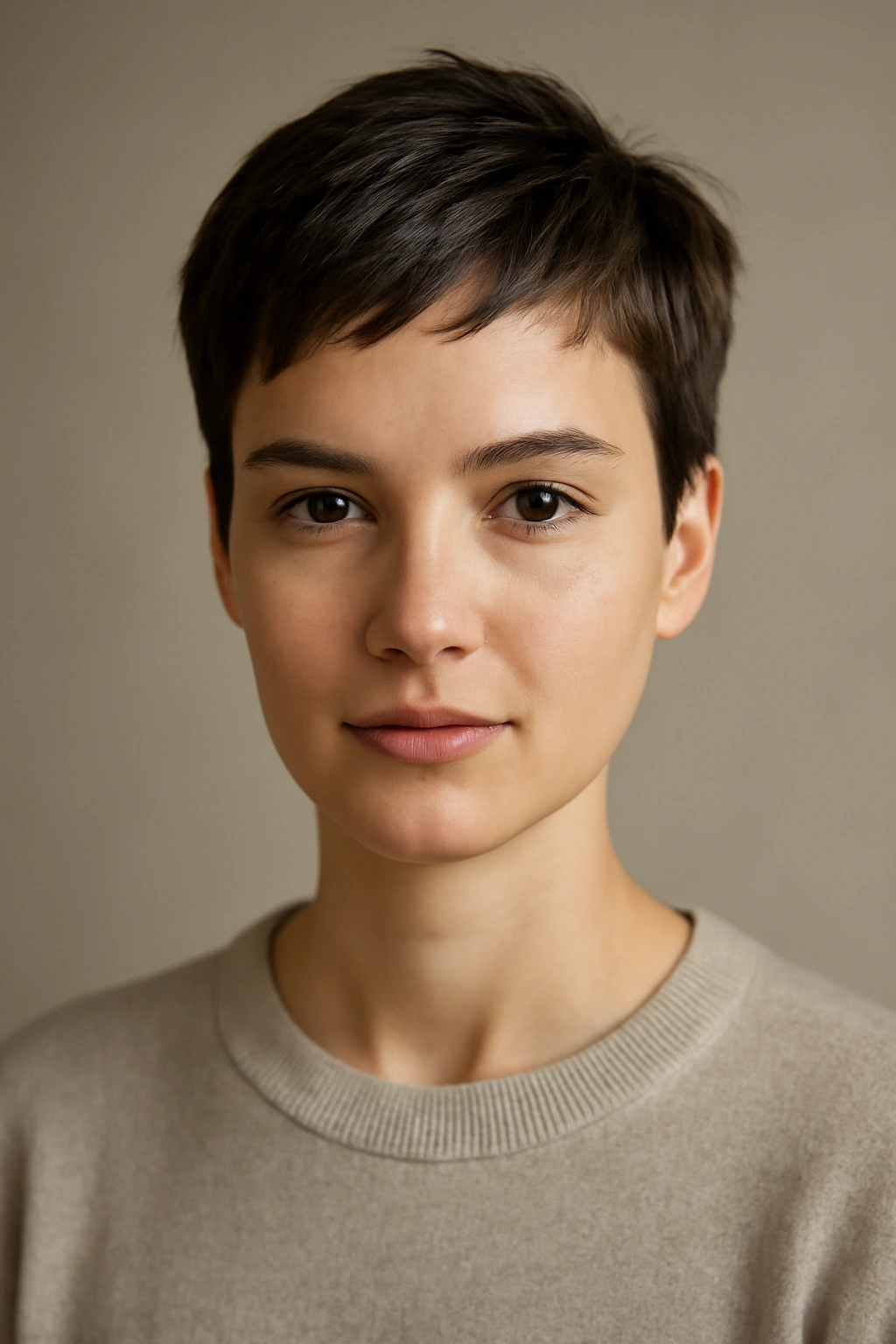 10 Easy Short Hairstyles Perfect for School Days 13 Close-up portrait of a person with a chic short hairstyle showing texture and confidence