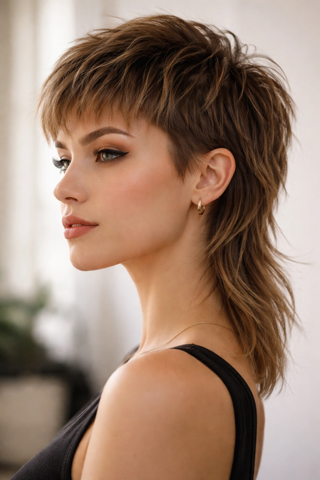 25 Short Haircuts Women Can T Stop Asking For 12 Portrait of a person with a short front and longer back mullet
