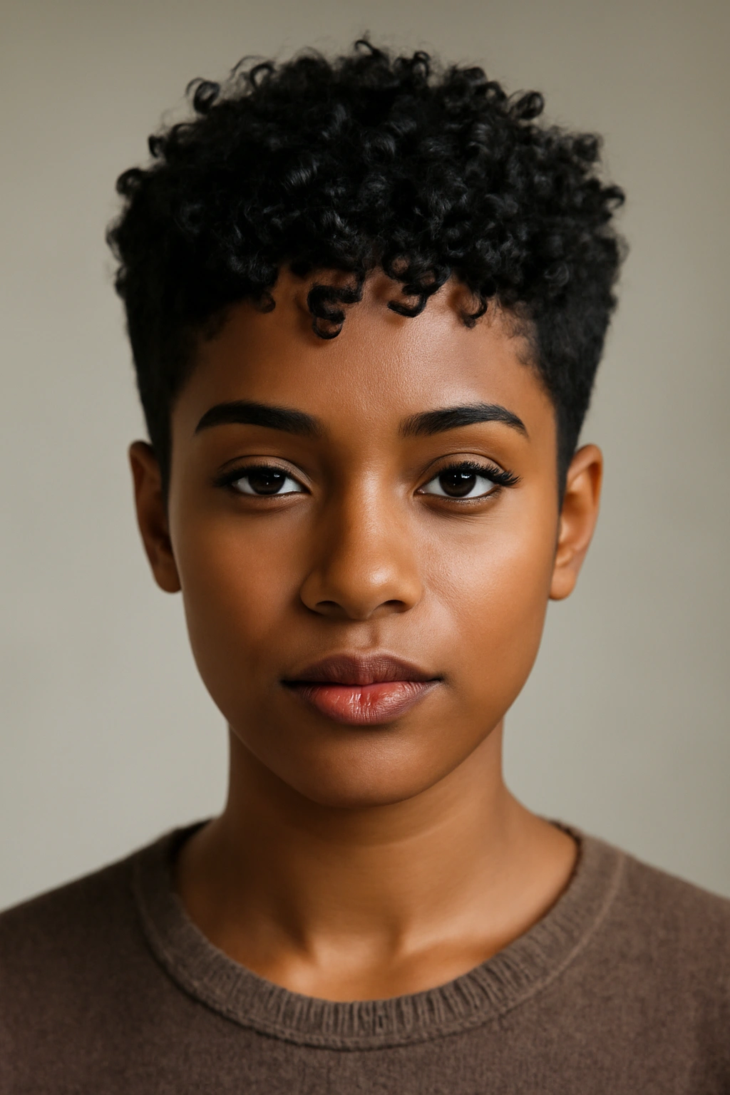 12 Short Curly Haircuts for Black Women to Copy Now 3 Curly pixie cut with defined curls on a Black woman.