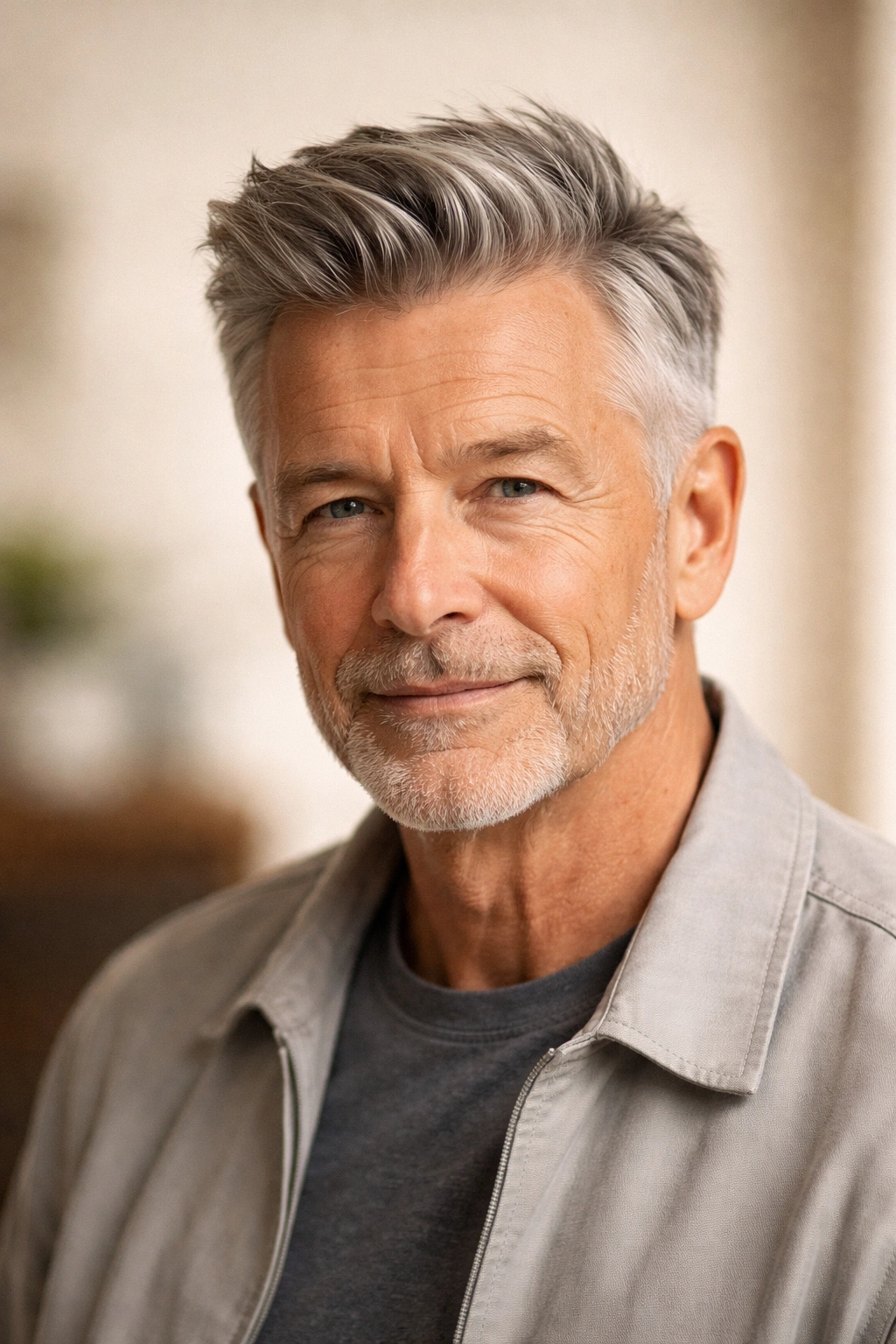 Man with a short quiff showing lifted front