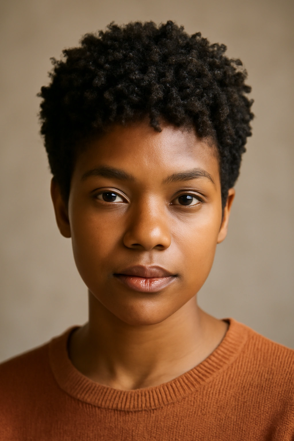 20 Short Natural Hairstyles for Black Women to Save 11 Close-up of a short textured crop showing dimension and curl