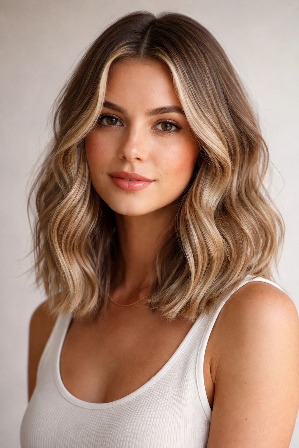 20 Wavy Haircuts Women Keep Requesting In Salons 12 Shoulder-length blunt cut with soft, natural waves