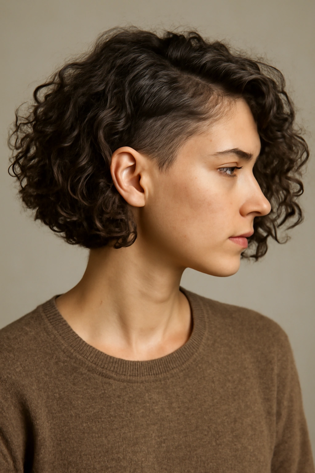 15 Gorgeous Bob Haircuts for Women With Curly Hair 10 Shoulder-Length Curly Bob With Undercutting: outer silhouette with hidden undercut in studio
