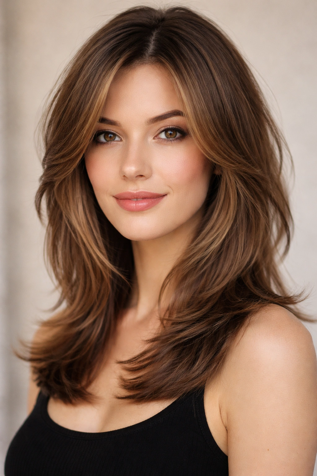 15 Flattering Haircuts For Women With Long Faces 4 Portrait of shoulder-length hair with cheekbone-level face-framing layers