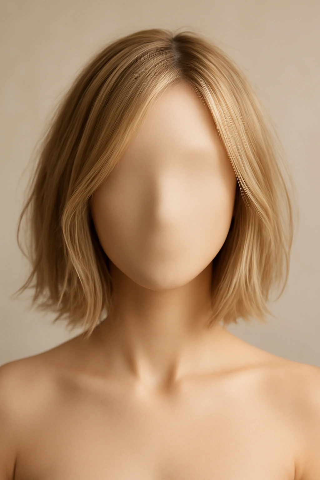 12 Cuts That Hit Right Above the Shoulders (And Look So Good) 13 Close-up of a shoulder-length blunt lob with soft layers on a neutral studio backdrop