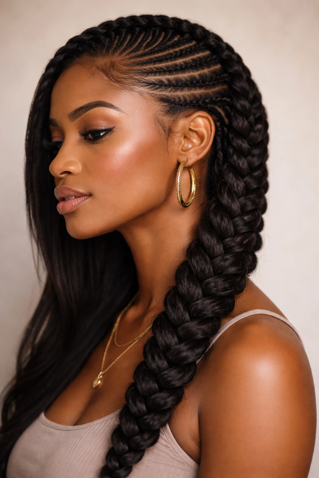 25 Braided Hairstyles For Black Women To Bookmark 24 Side braid tracing along the side of the head