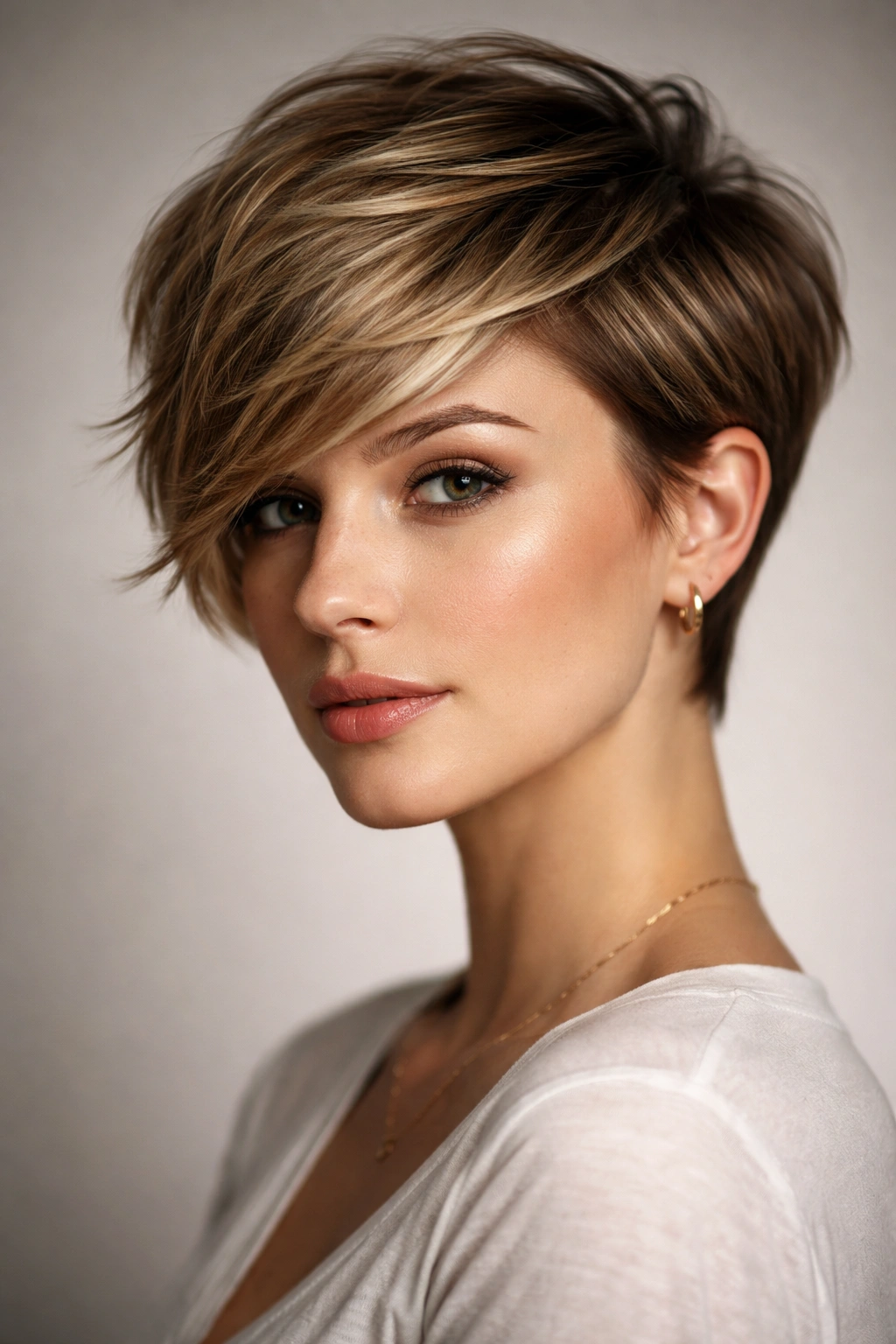 10 Edgy Short Haircuts That Work On Fine Hair 5 Side-swept pixie cut showing volume on one side
