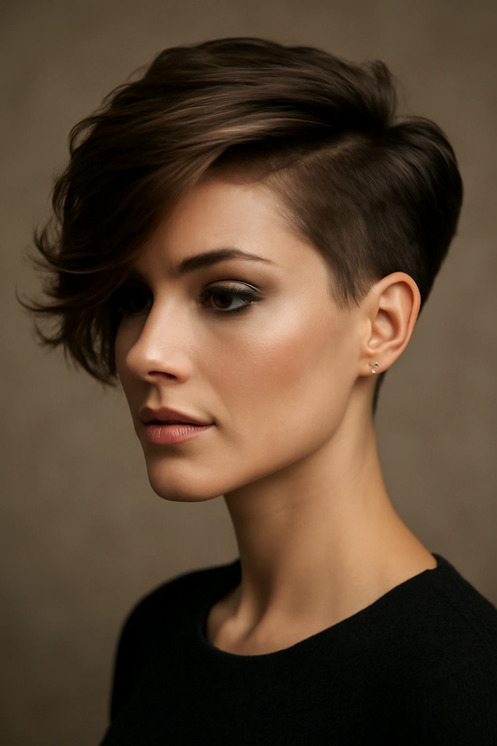 10 Gorgeous Night Out Hairstyles for Short Hair 4 Side-swept pixie with dramatic asymmetry and texture