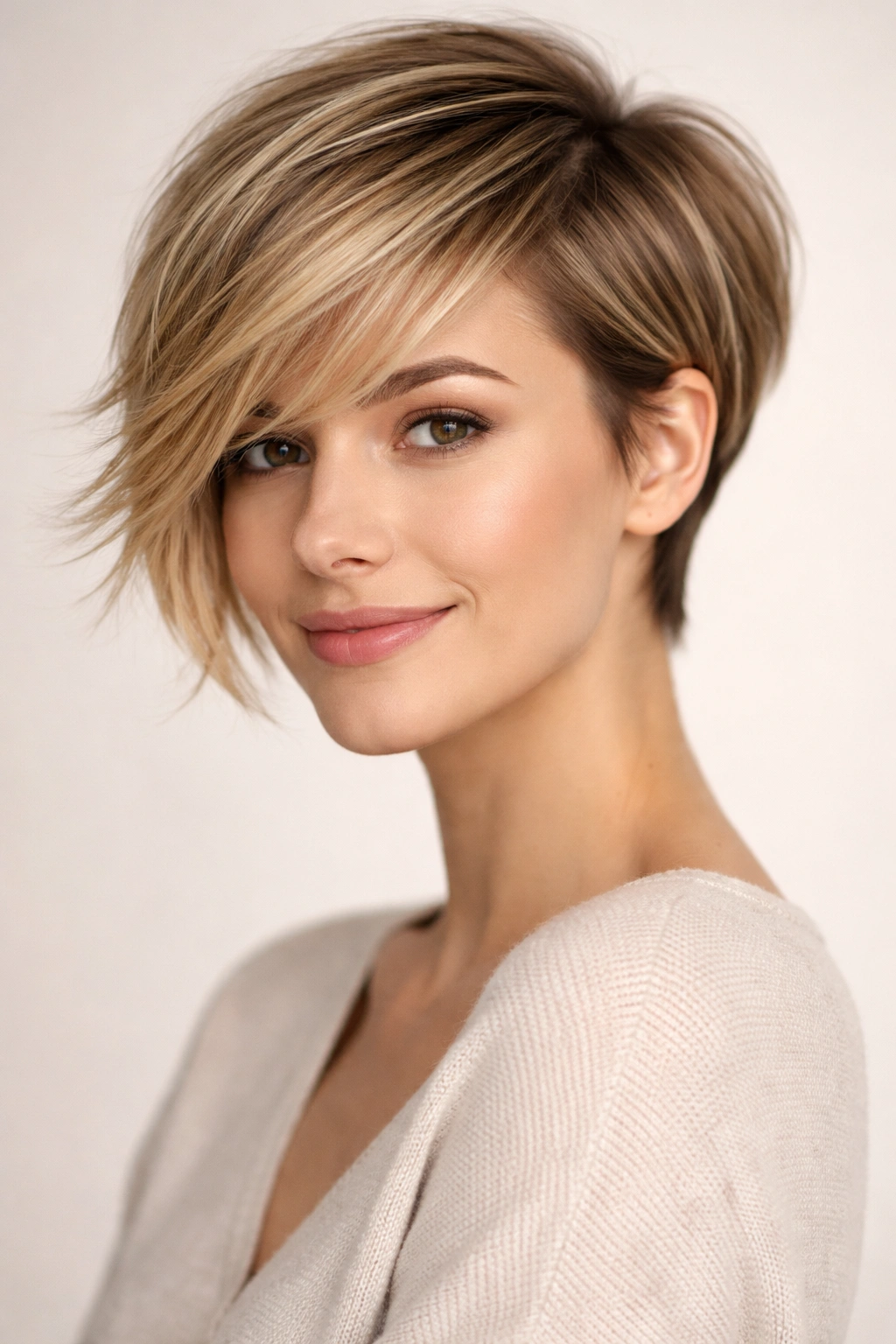15 Short Haircuts That Instantly Make You Look Younger 11 Asymmetrical pixie with a long side sweeping across cheekbone
