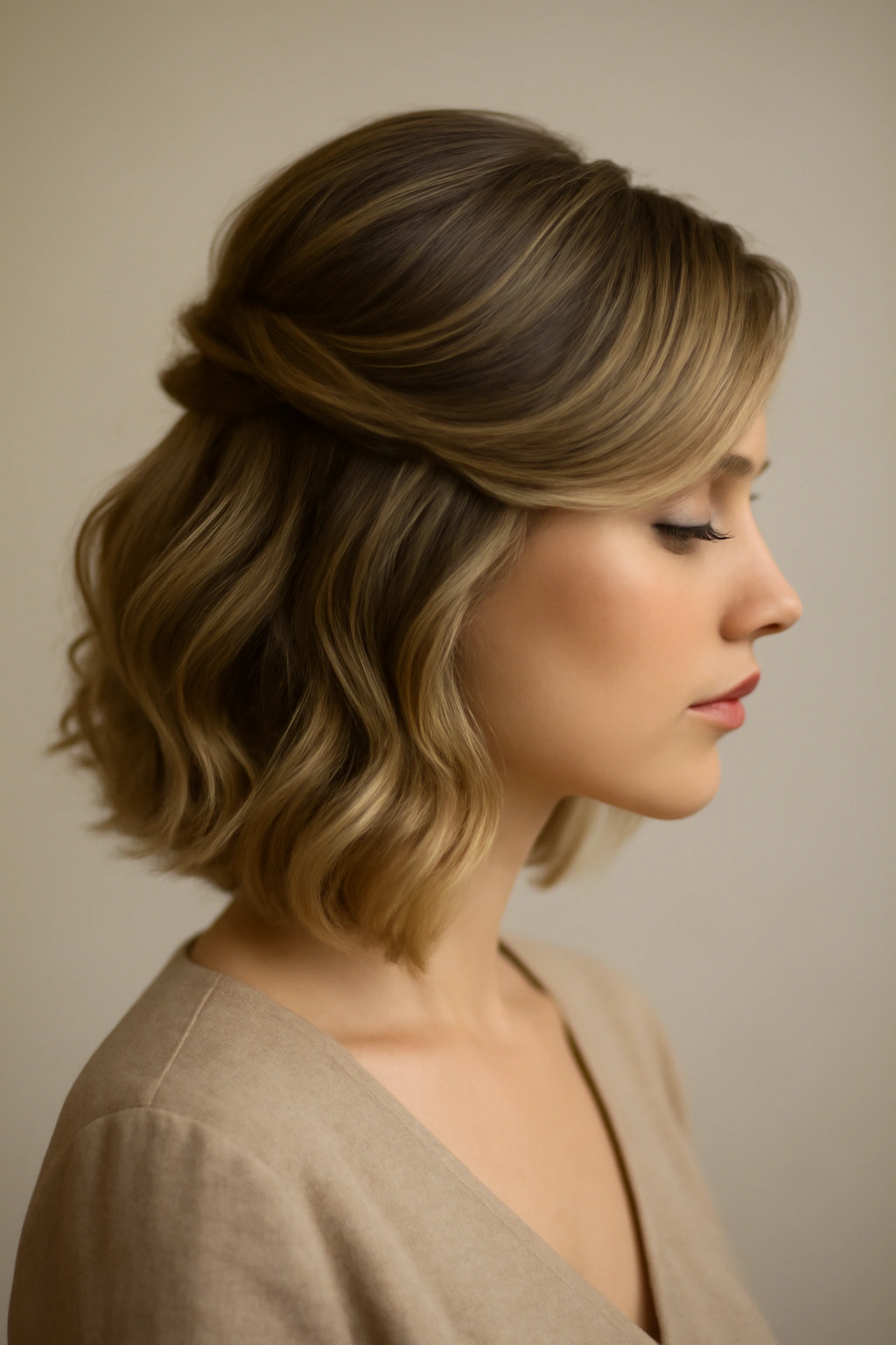 10 Formal Hairstyles That Look Stunning on Short Hair 9 Side-swept waves with a half-up detail on short hair
