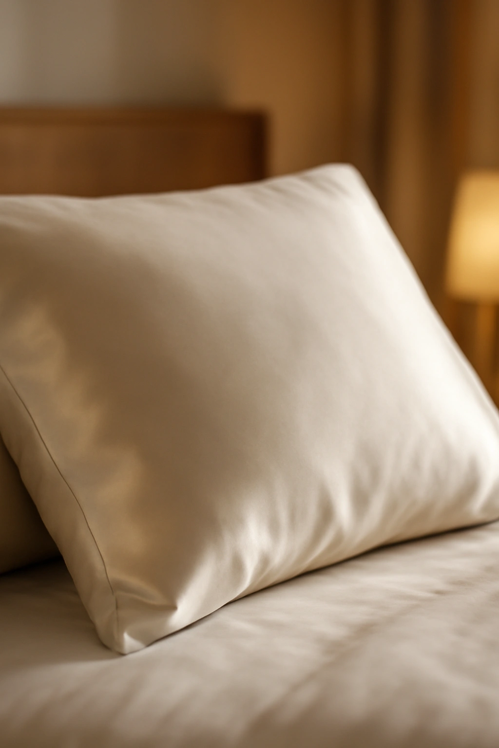 10 Natural Hair Growth Tips From Women Who Made It 7 Close-up of an ivory silk pillowcase showing smooth sheen for hair protection
