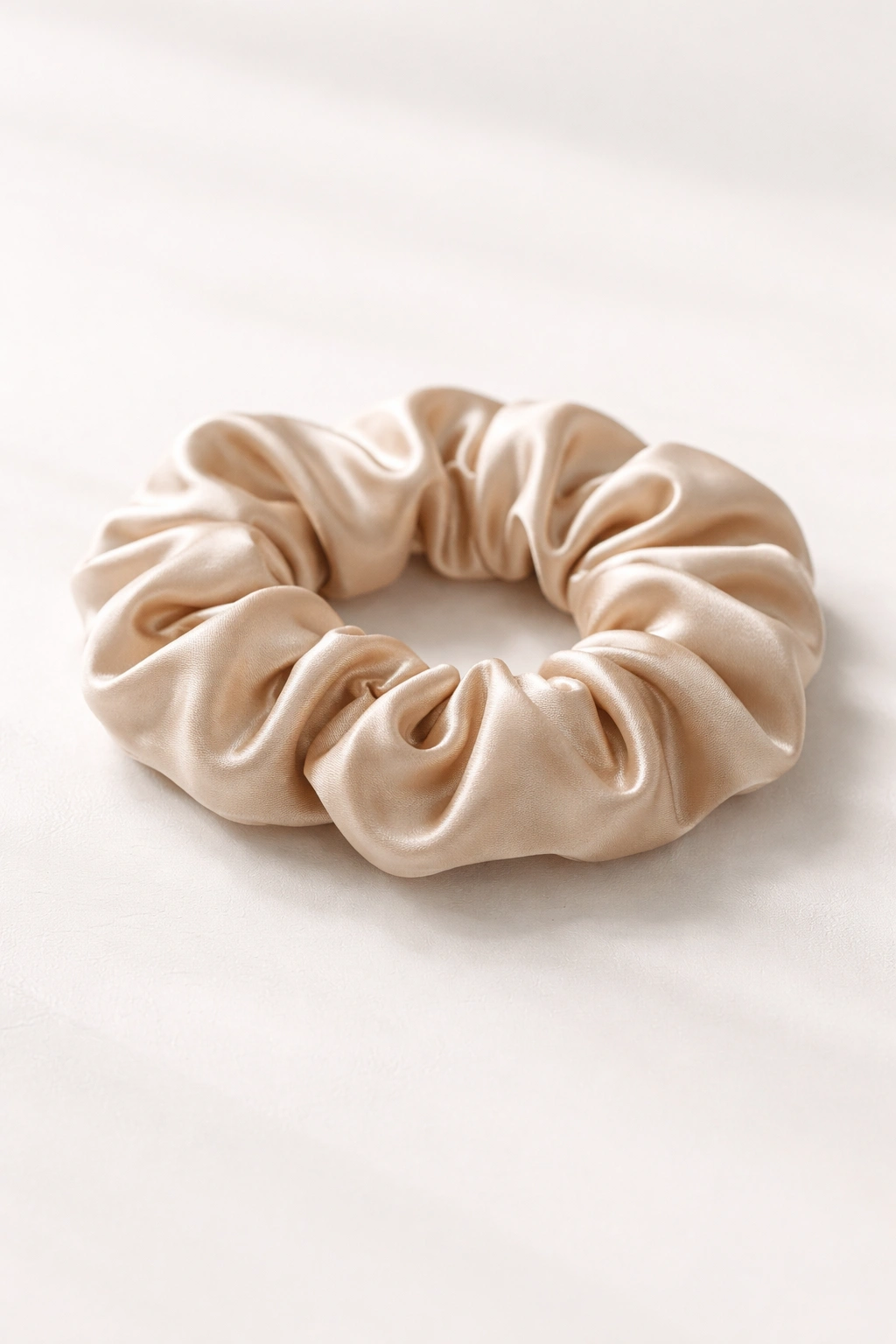 Silk scrunchie for gentle hairstyles