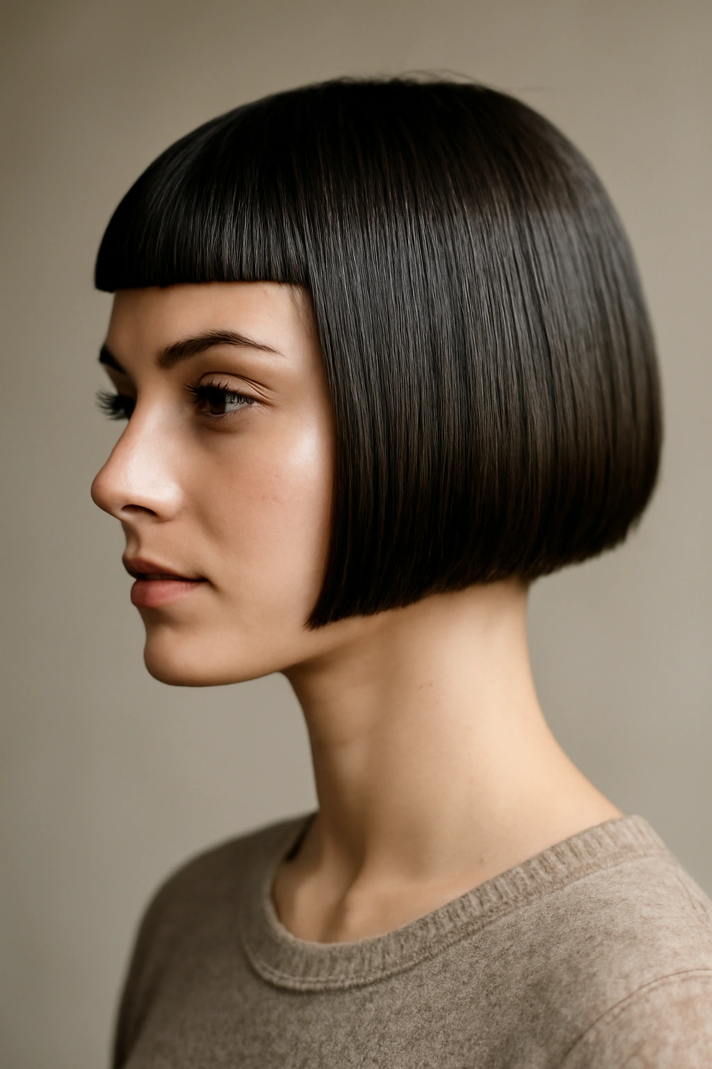 10 Short Hairstyles Straight Out of Anime (But Wearable) 4 Sleek bob hairstyle with geometric bangs and crisp lines