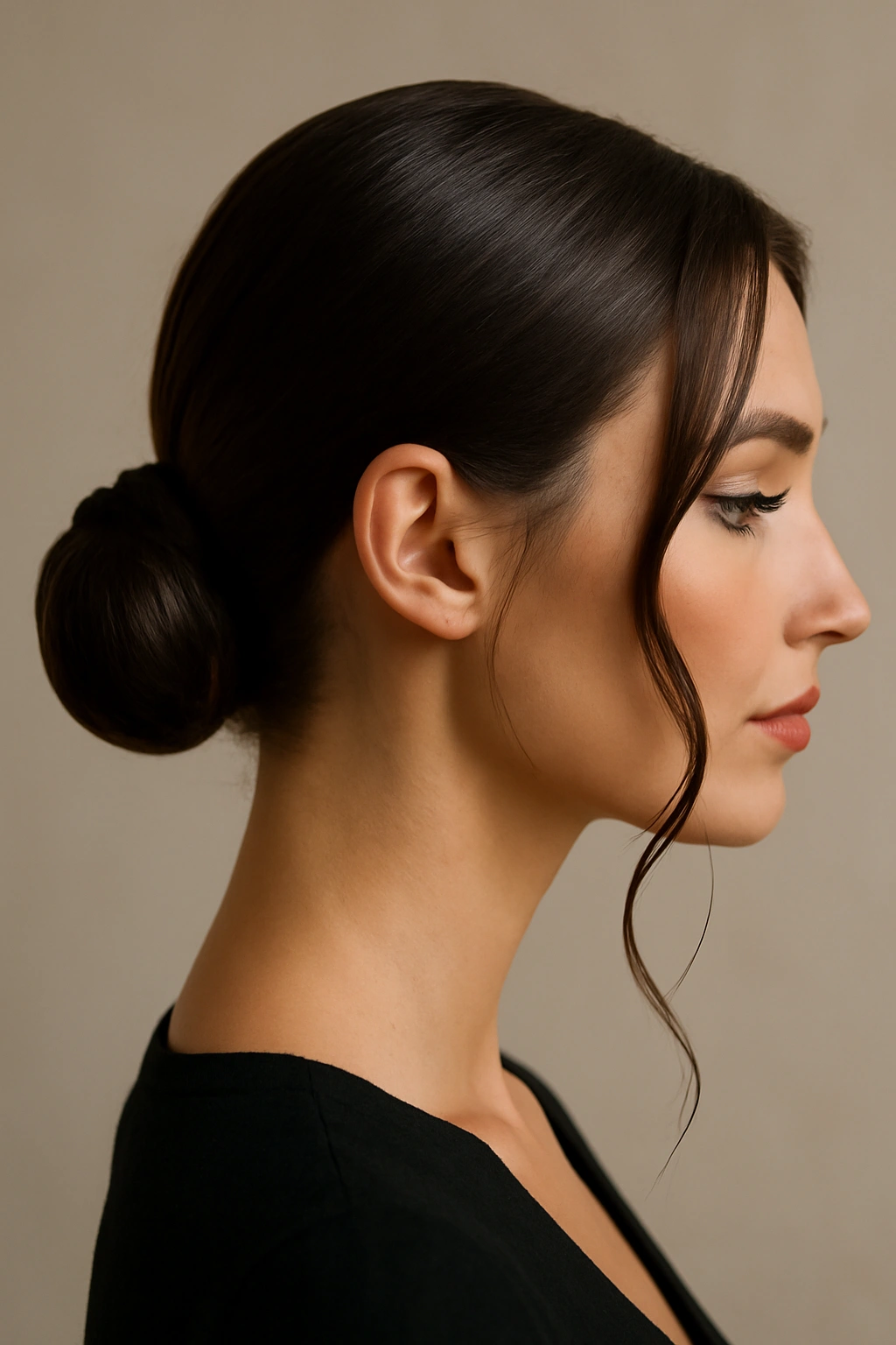 15 Formal Hairstyle Ideas Sorted by Hair Length 14 Sleek low bun with face-framing pieces on long hair in a formal look