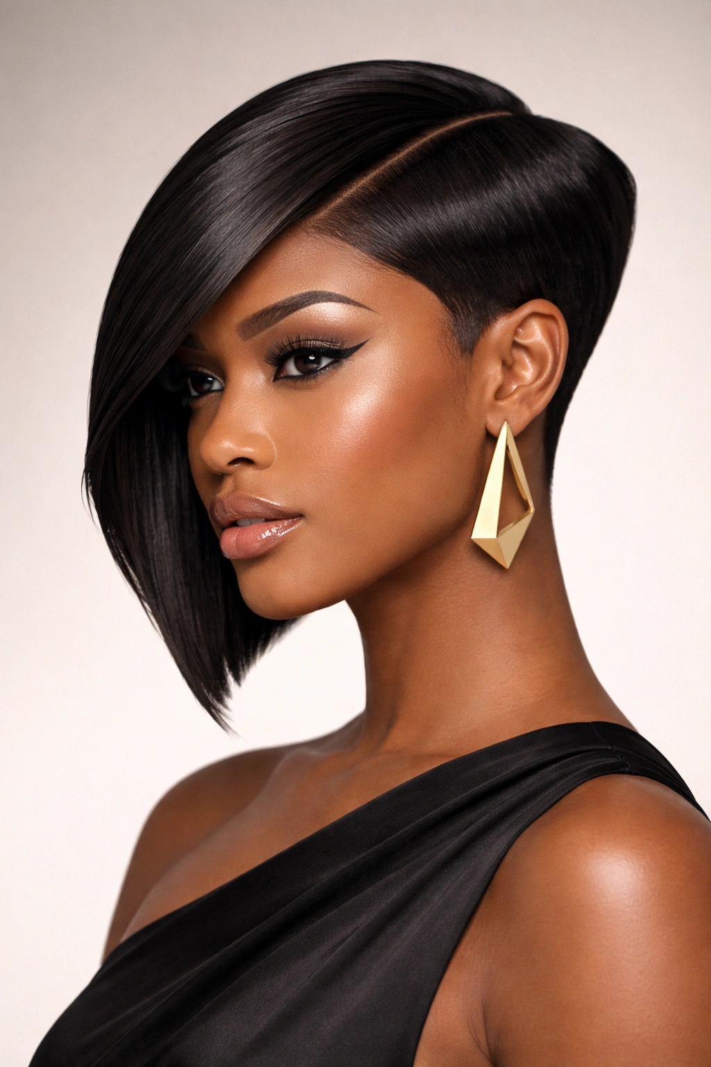 Close-up of The Sleek Geometric Weave with sharp lines and architectural silhouette