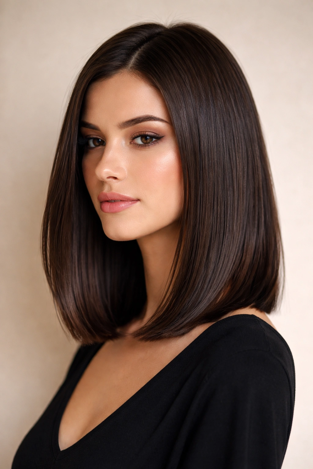 30 Short Haircuts Women Swear By And Rebook 4 Sleek lob at shoulder length with smooth, glossy finish
