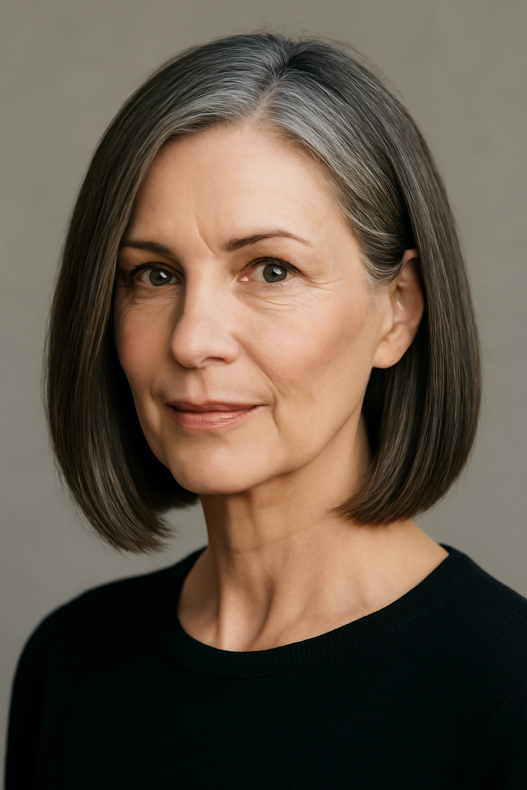 15 Modern Hairstyles for Older Women With Great Style 12 Sleek long bob hairstyle on a mature woman