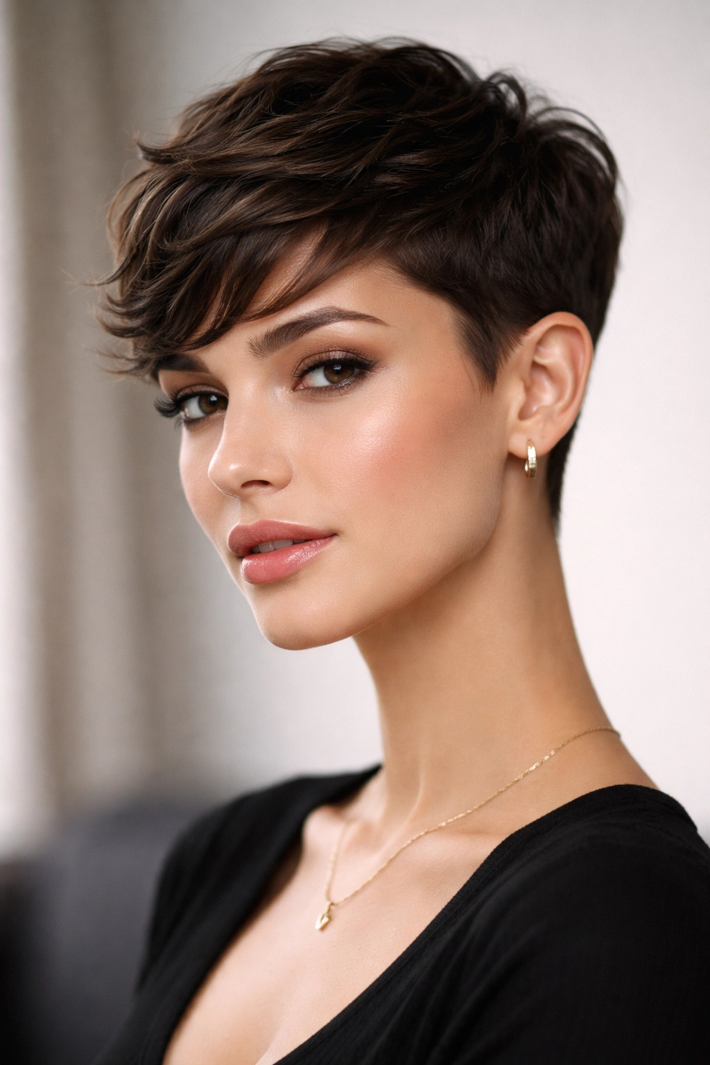 Wavy Pixie Cuts 12 Styles For Naturally Wavy Hair 6 Sleek cropped pixie with subtle wave texture
