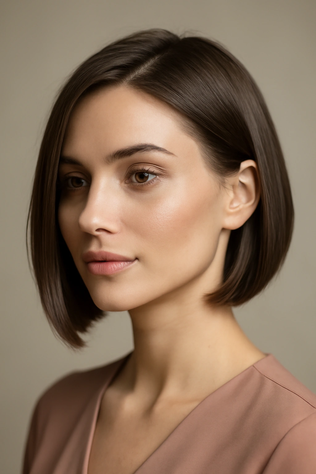 12 Bridesmaid Hairstyles That Flatter Short Hair 10 Sleek short hair with face-framing pieces and deep side part.