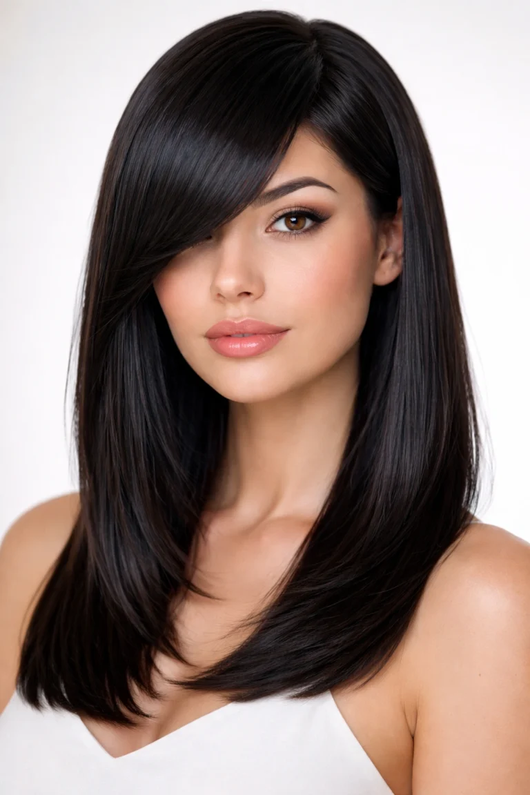 12 Medium Hair Ideas Styled With Long Side Bangs